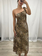 Wild Muse One Shoulder Midi Dress