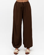 Oasis Neutral Balloon Pant - Chocolate