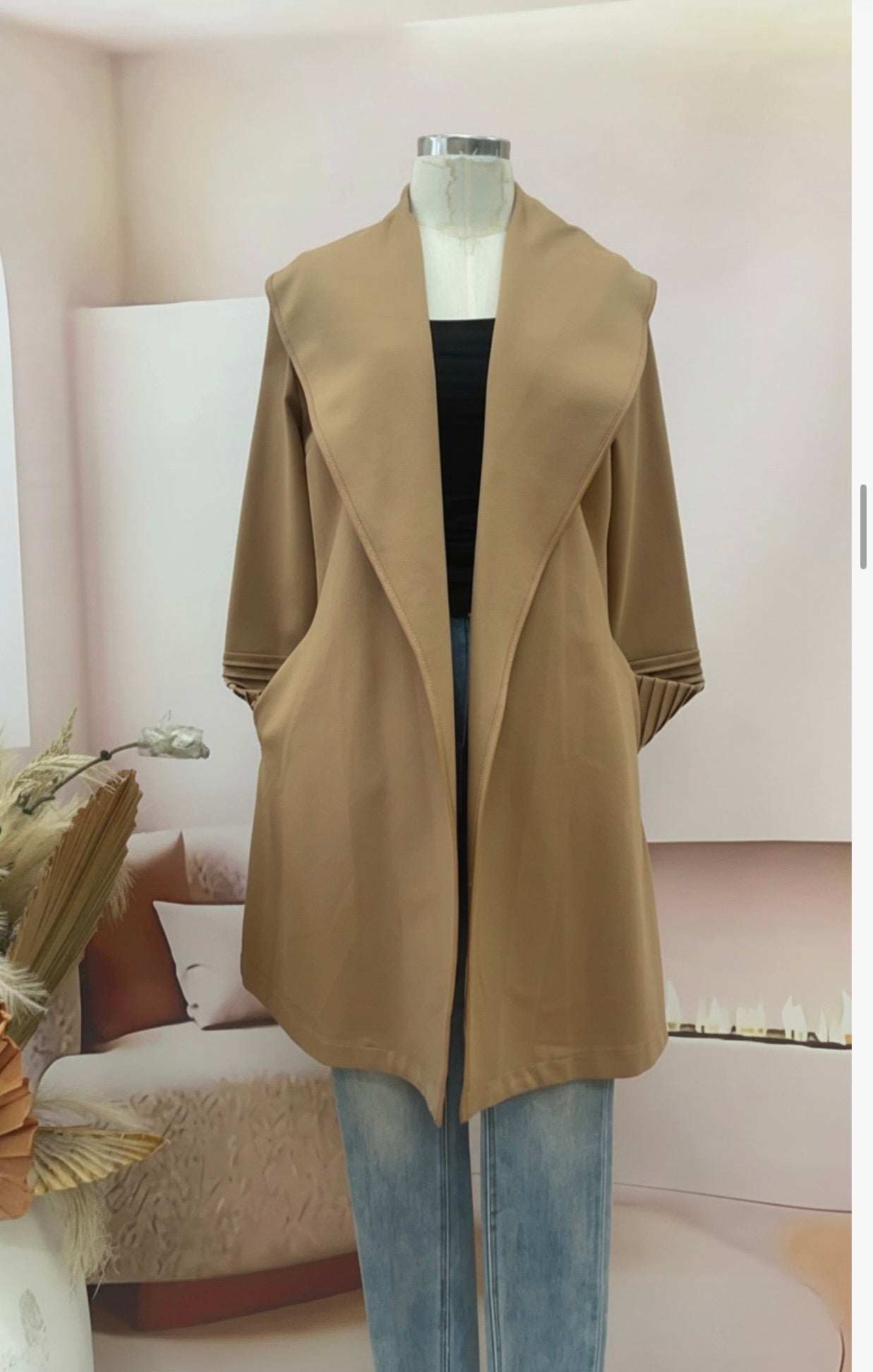 The Milan Long Line Jacket - Black