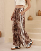 The Sienna Leopard Wildflower Flowy Pants