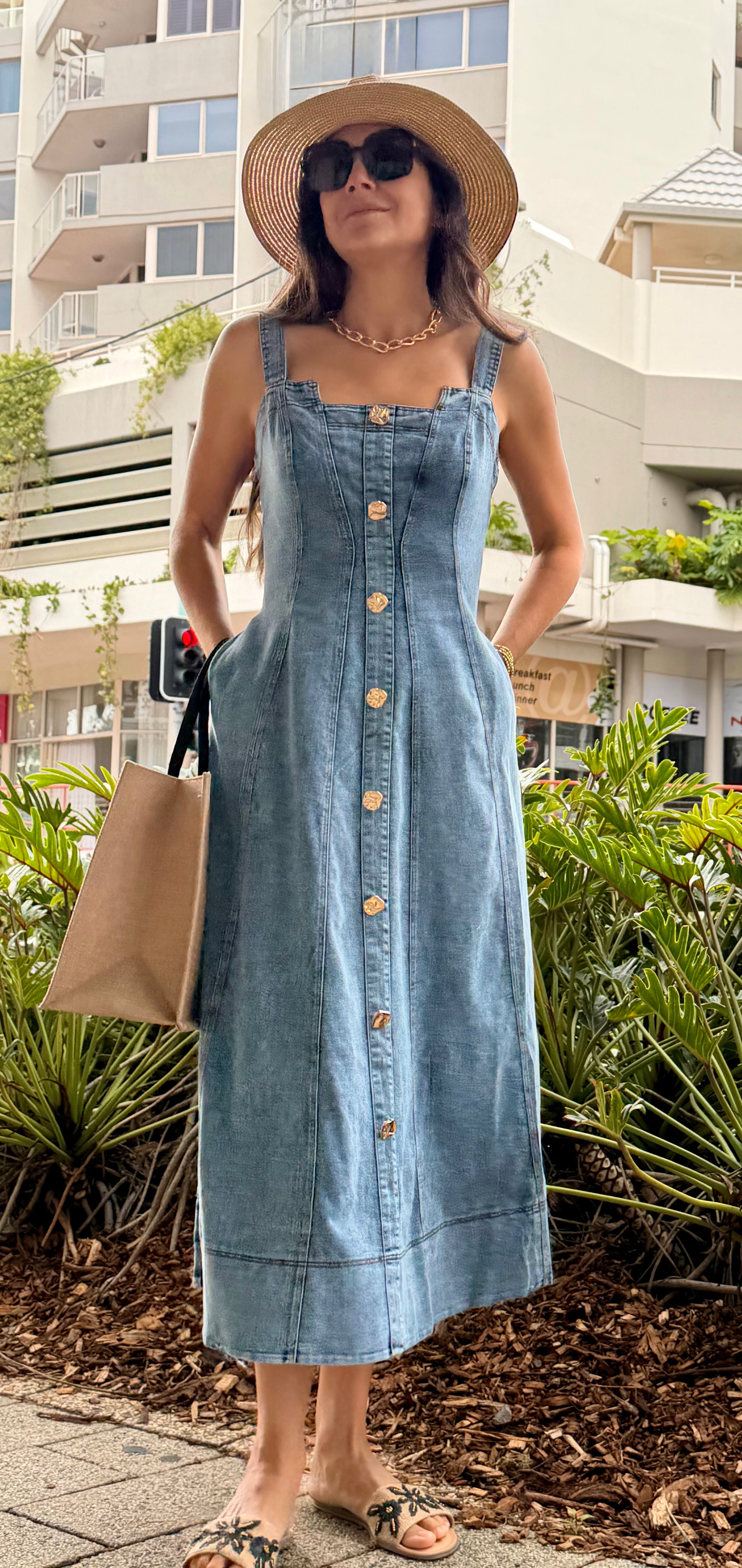 Hayleigh Denim Maxi Dress