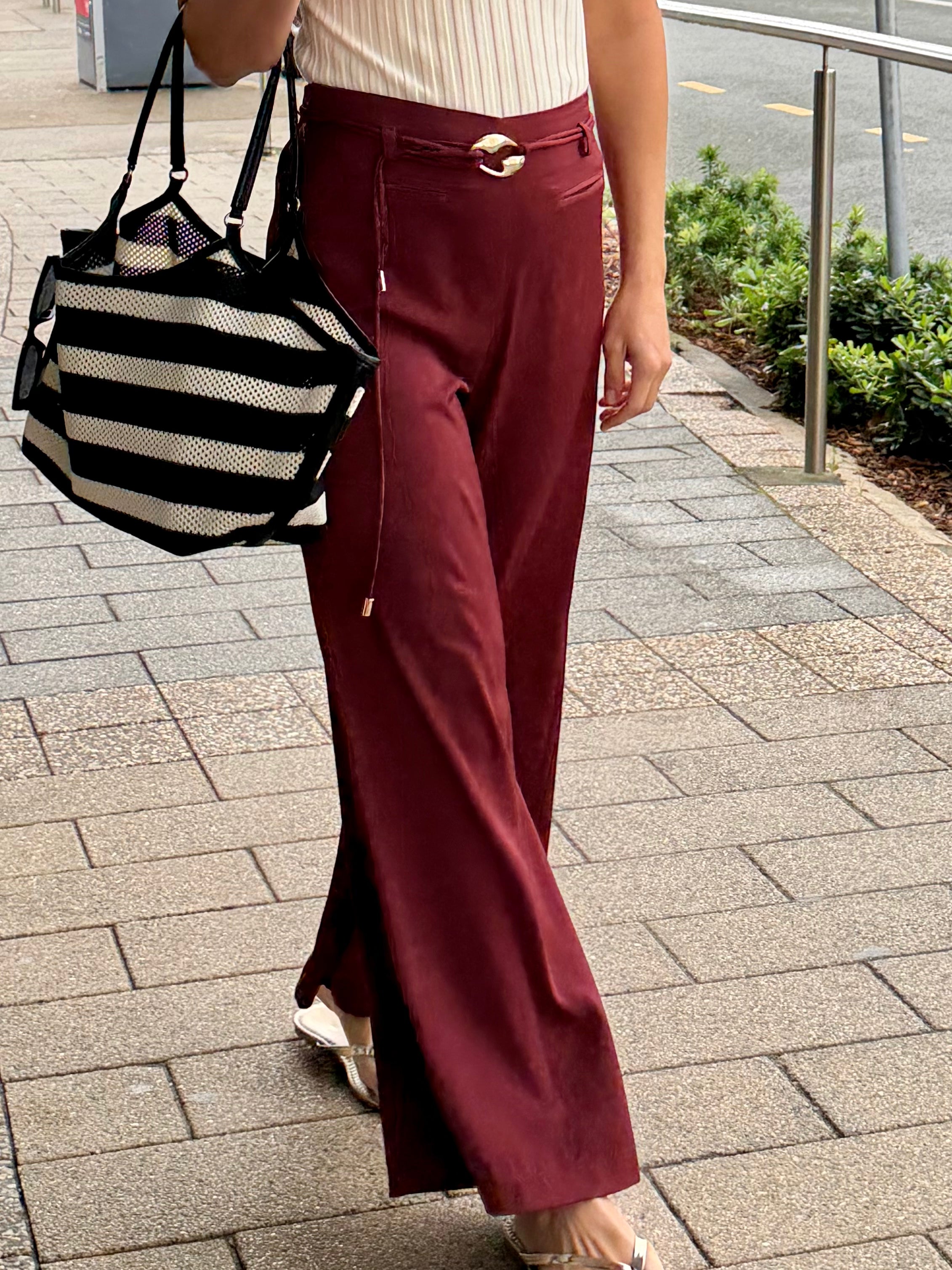 The Bordeaux Luxe Pant