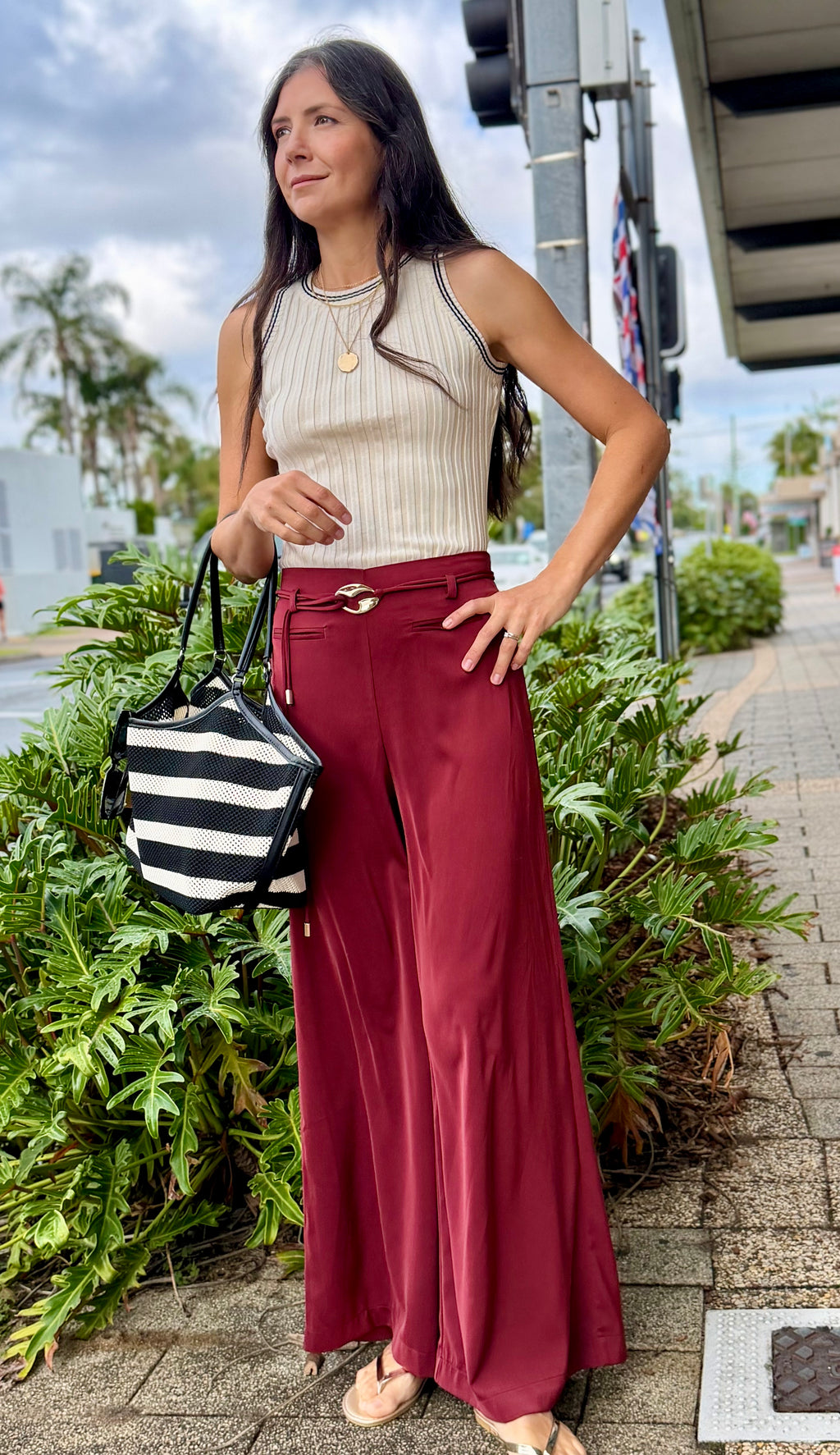 The Bordeaux Luxe Pant