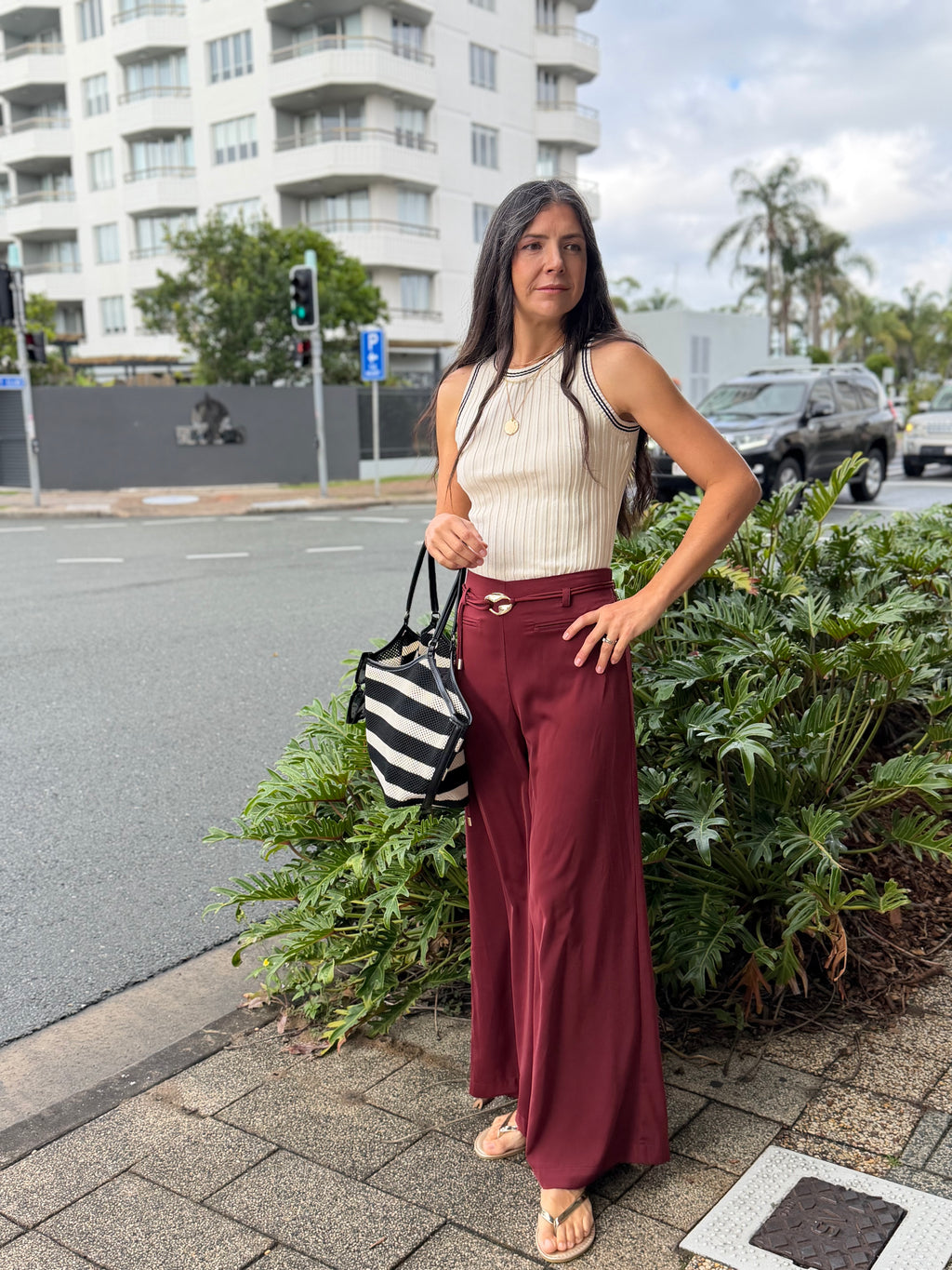 The Bordeaux Luxe Pant