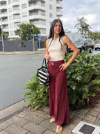 The Bordeaux Luxe Pant