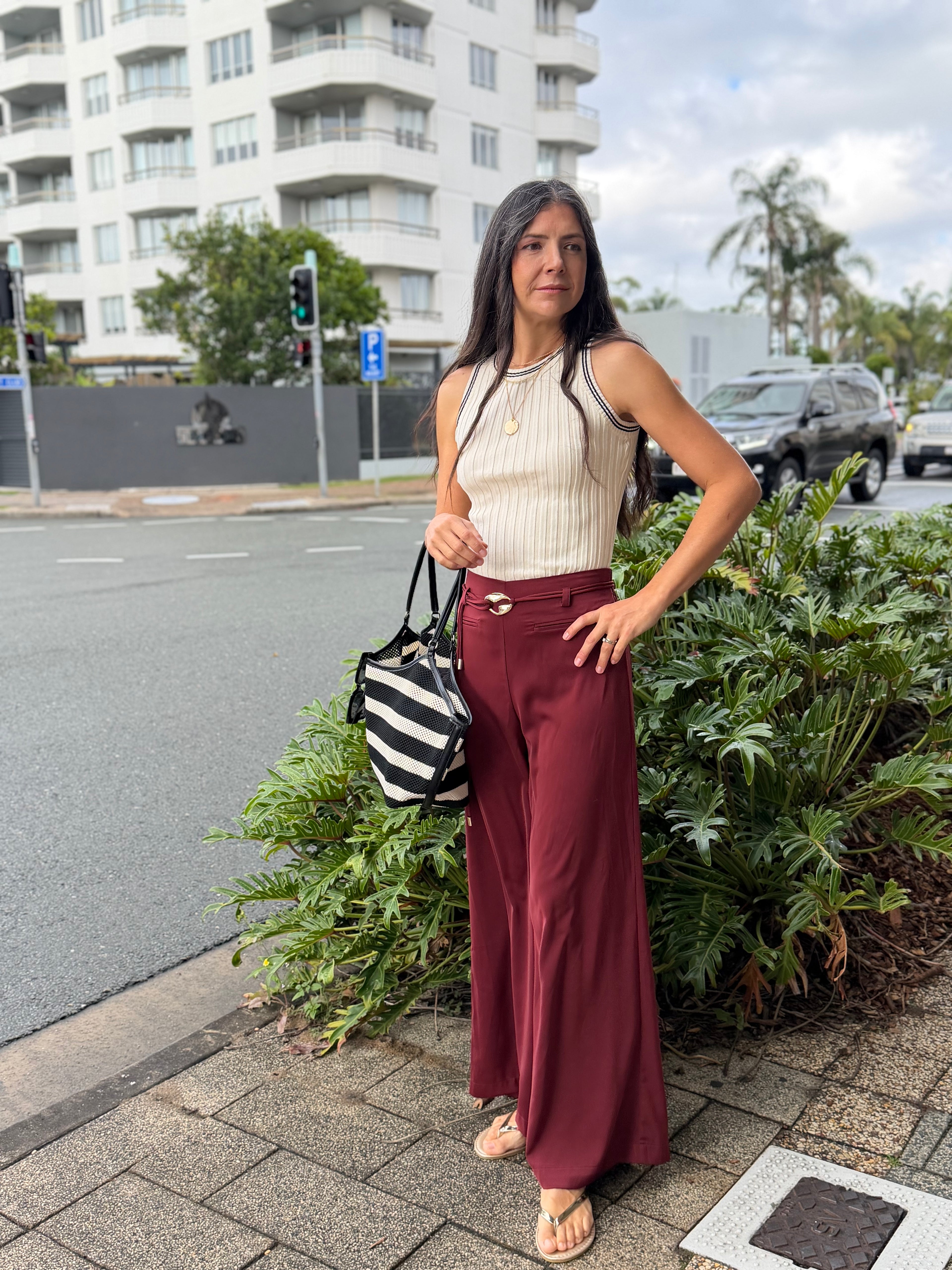 The Bordeaux Luxe Pant