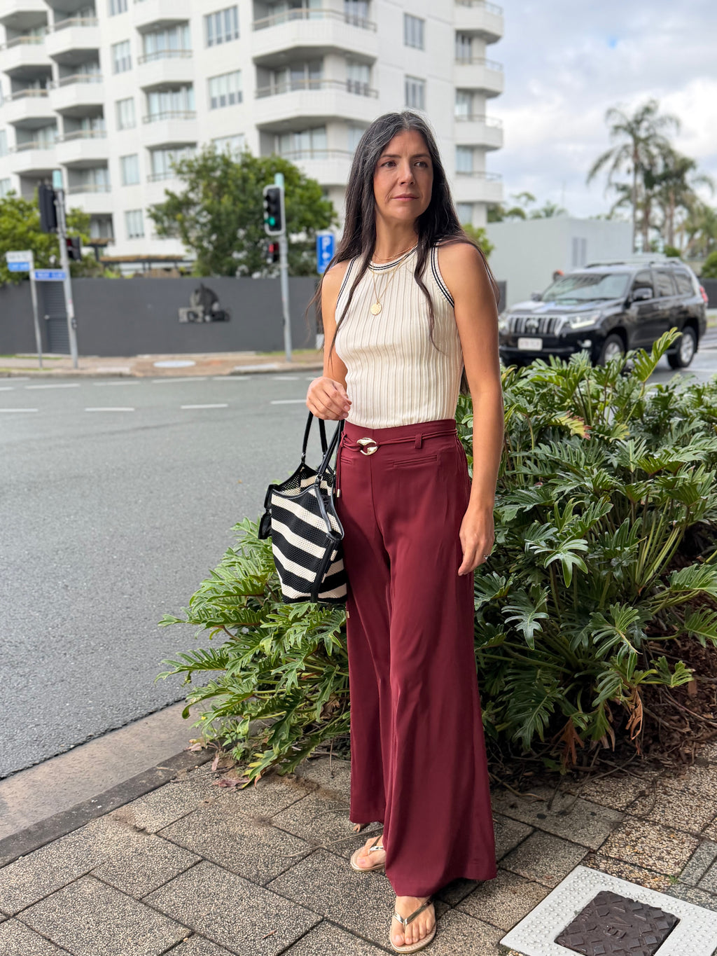 The Bordeaux Luxe Pant