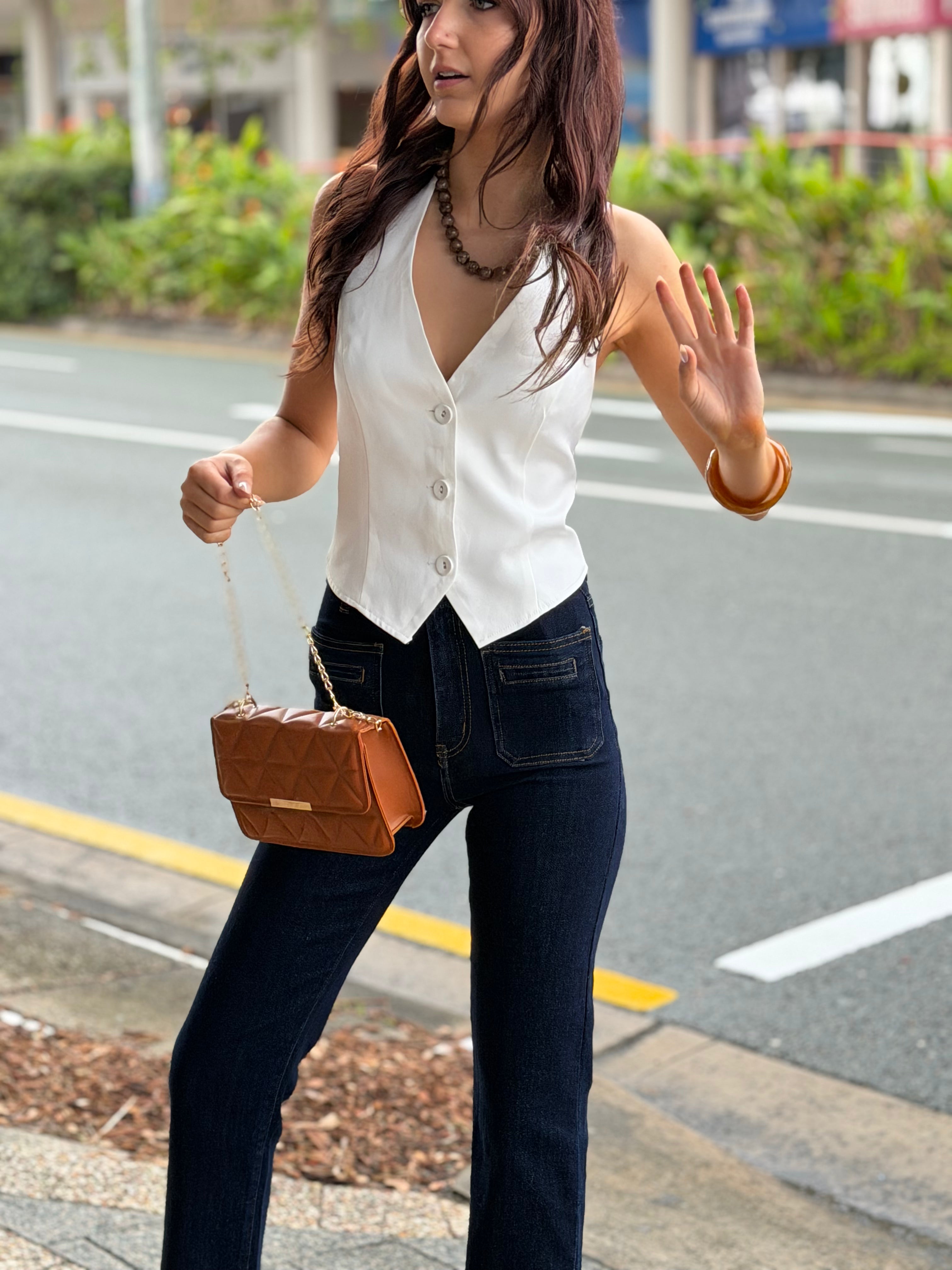 Dark Wash Straight Leg Jeans