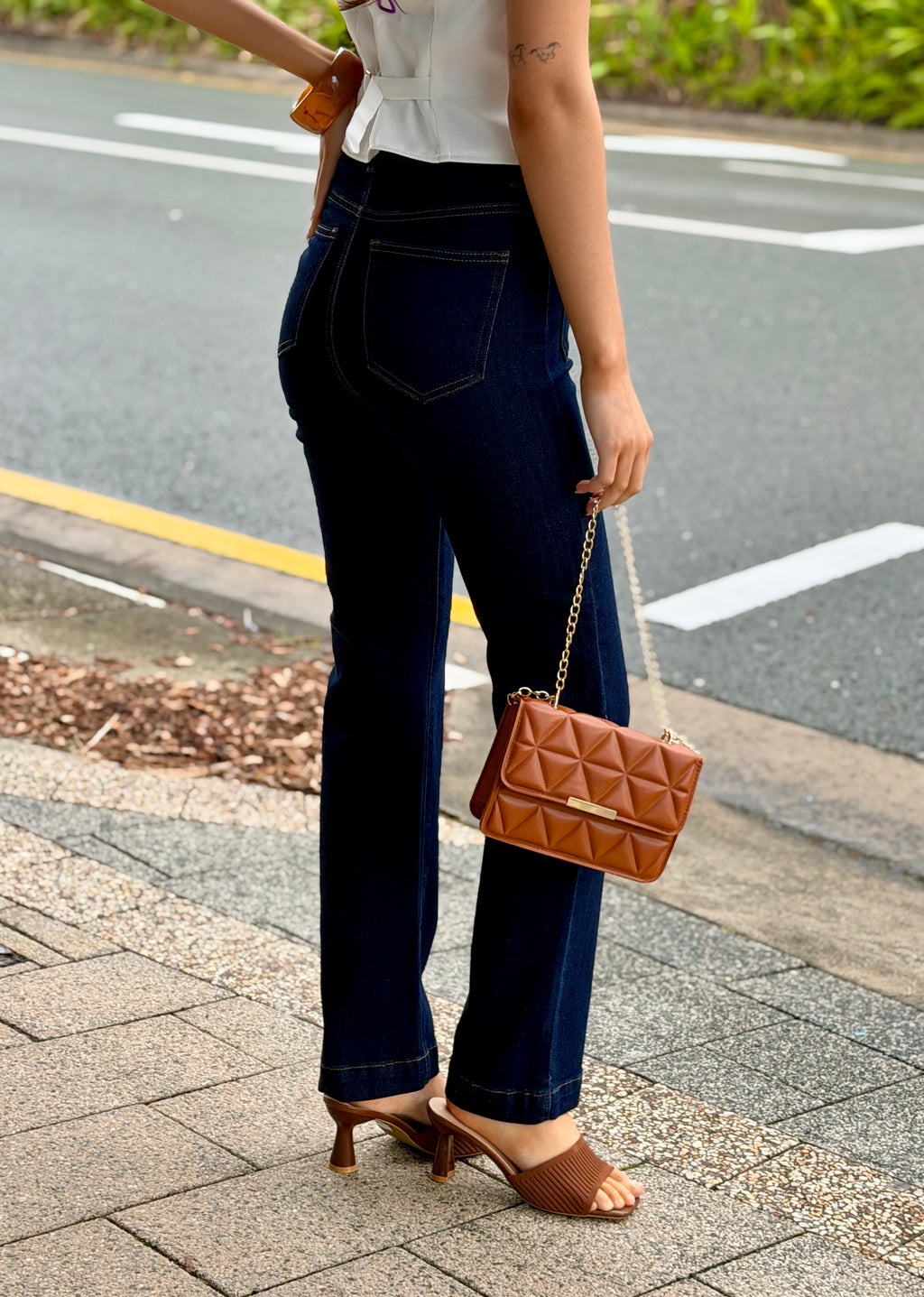 Dark Wash Straight Leg Jeans