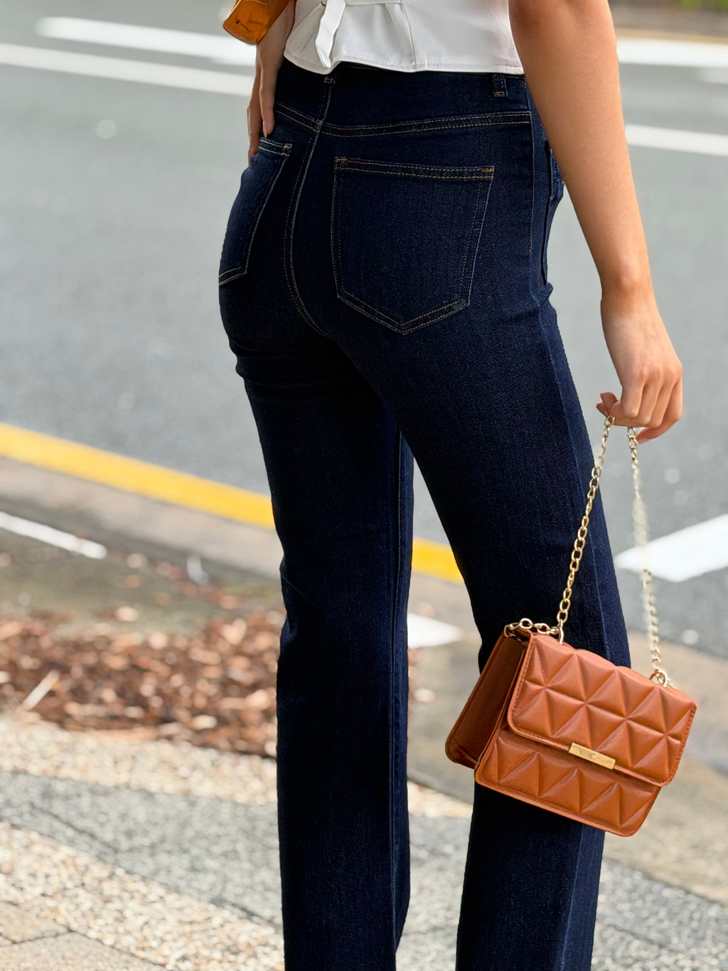 Dark Wash Straight Leg Jeans