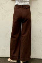 The Chocolate Front Seam Belted Denim Jean