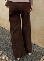 The Chocolate Front Seam Belted Denim Jean
