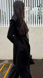 The Milan Long Line Jacket - Black