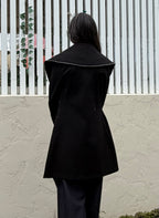 The Milan Long Line Jacket - Black