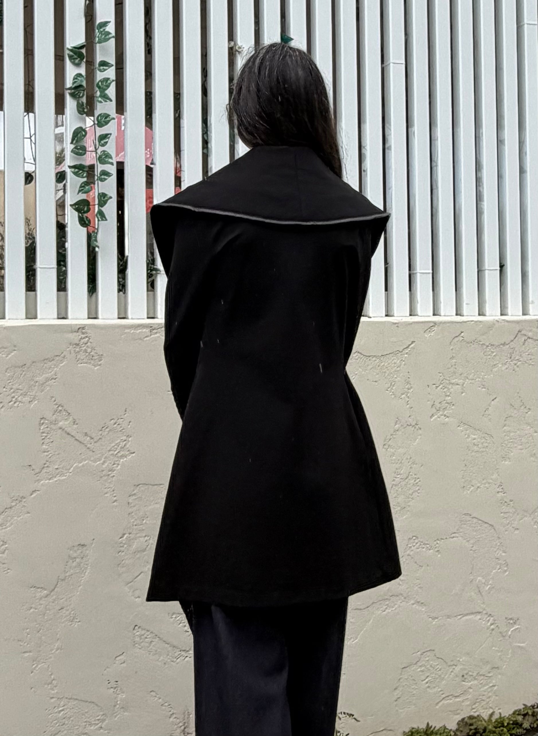 The Milan Long Line Jacket - Black