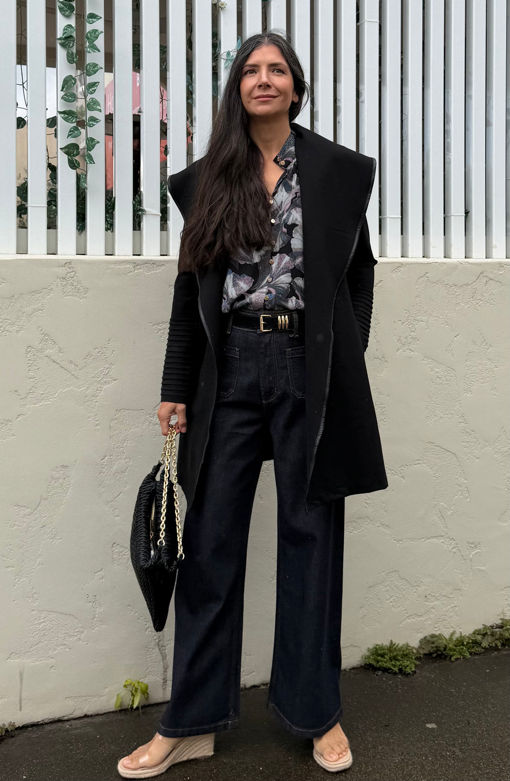 The Milan Long Line Jacket - Black