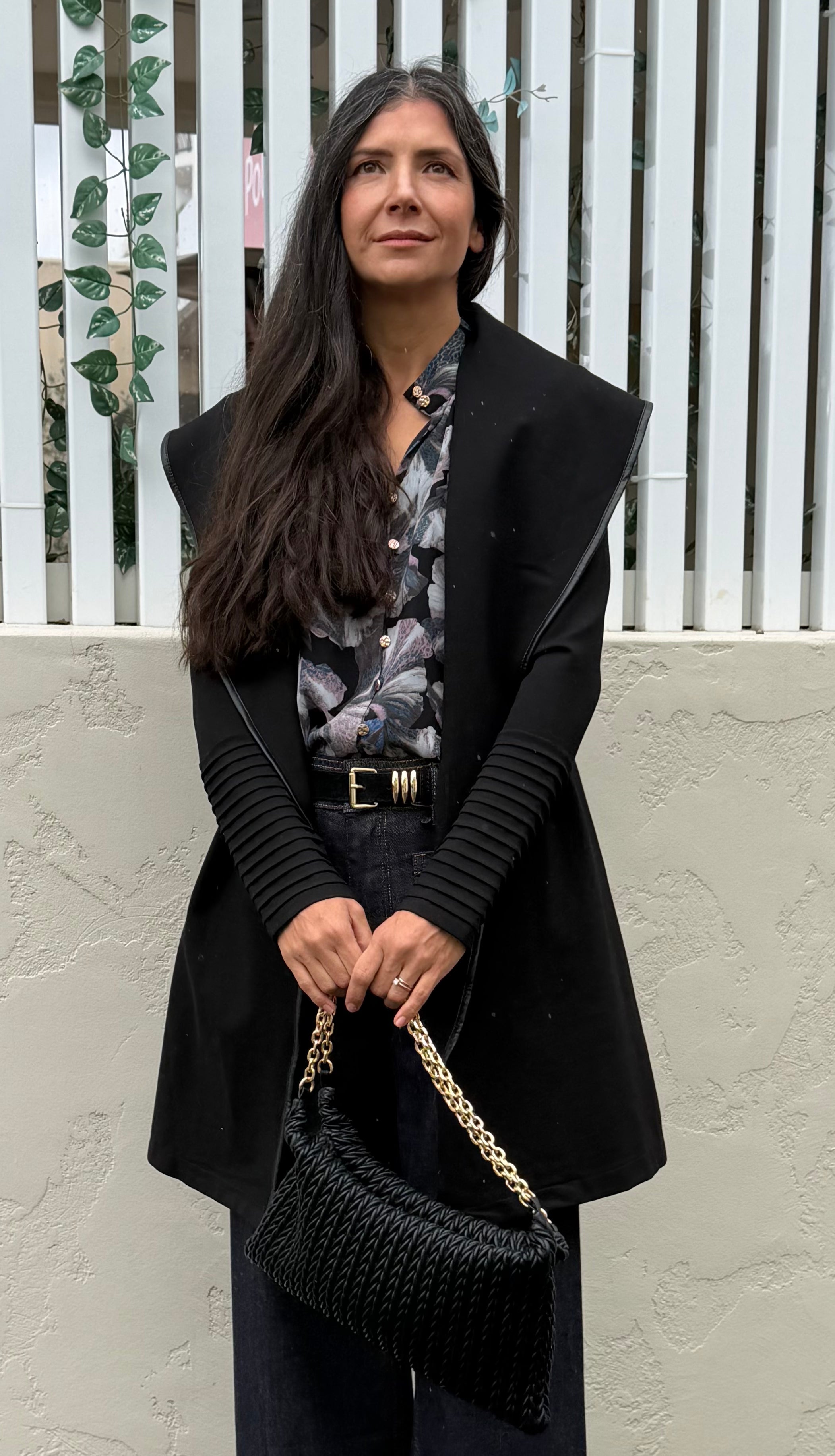 The Milan Long Line Jacket - Black