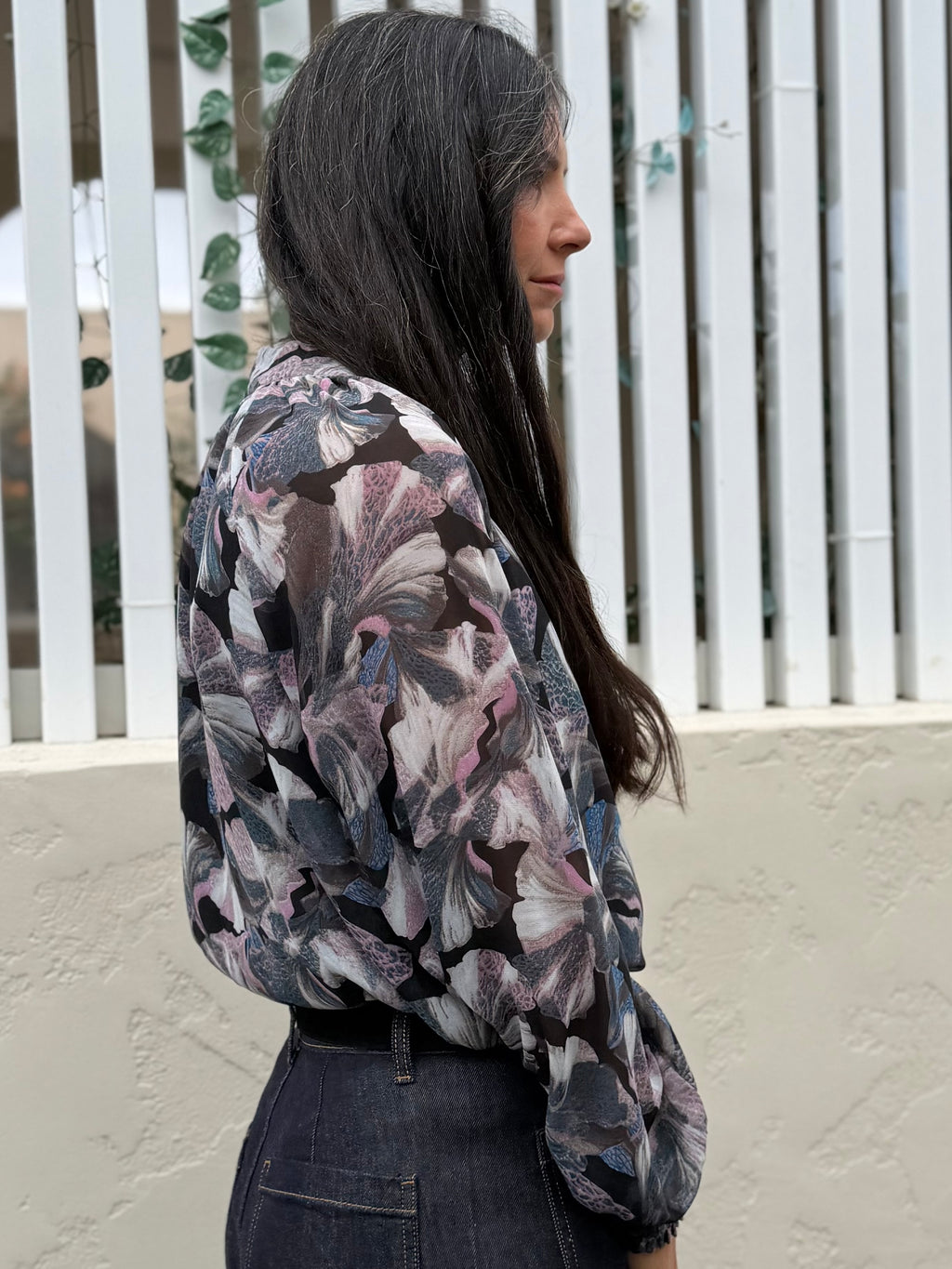 Midnight Bloom Long Sleeve Top