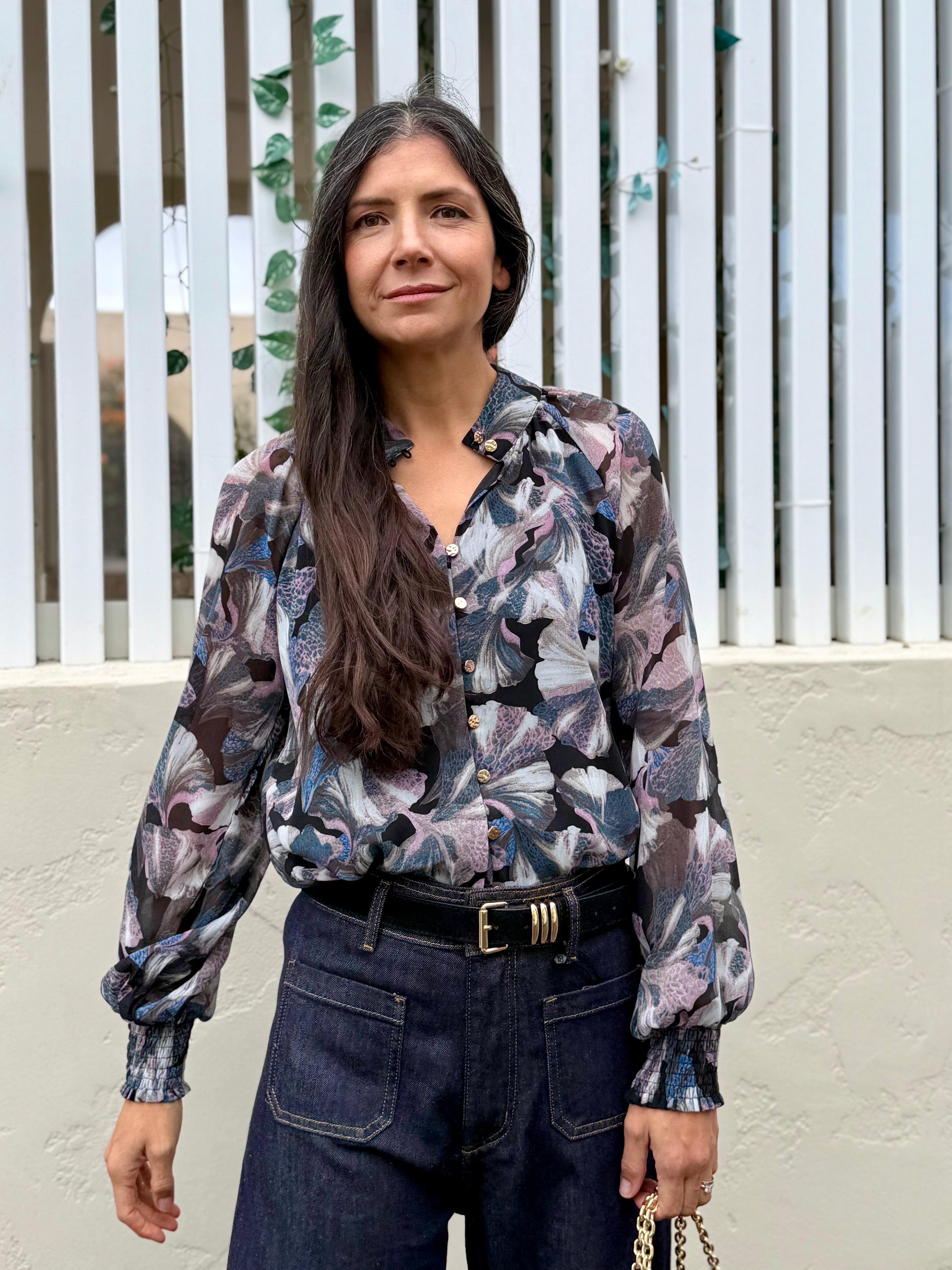 Midnight Bloom Long Sleeve Top