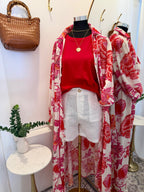 Hibiscus Breeze Shirt Dress