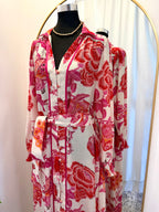 Hibiscus Breeze Shirt Dress
