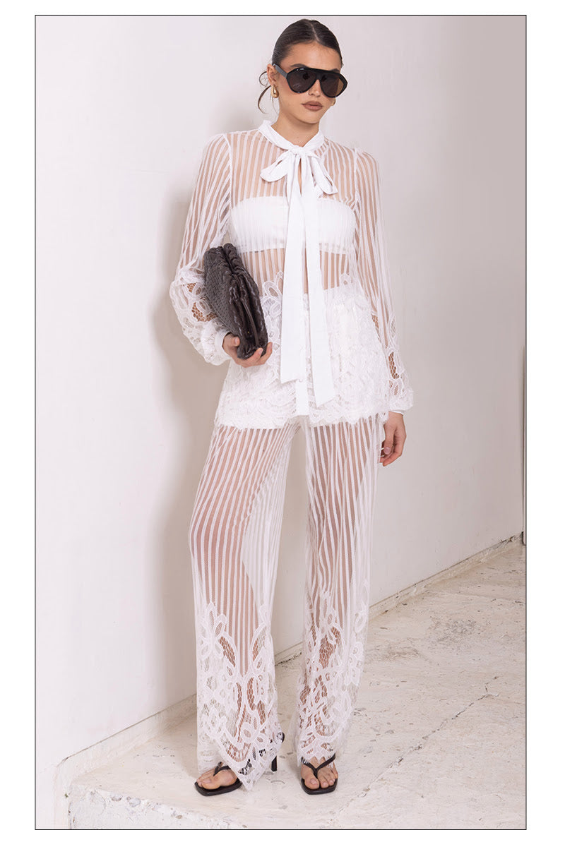 The Ivory Romance Lace Pants