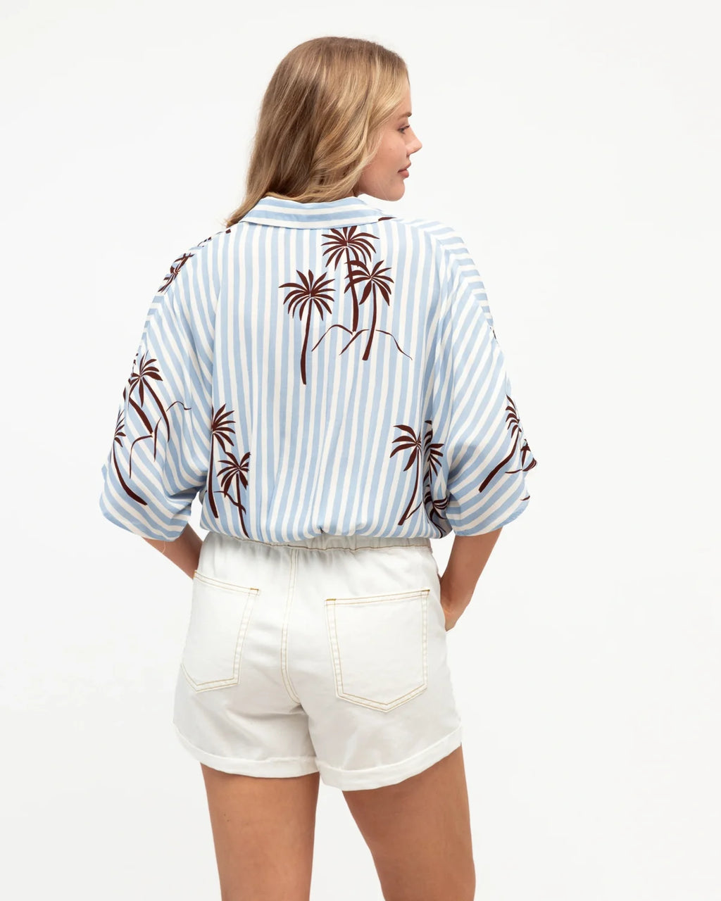 Zara Stripe Tie-Front Shirt