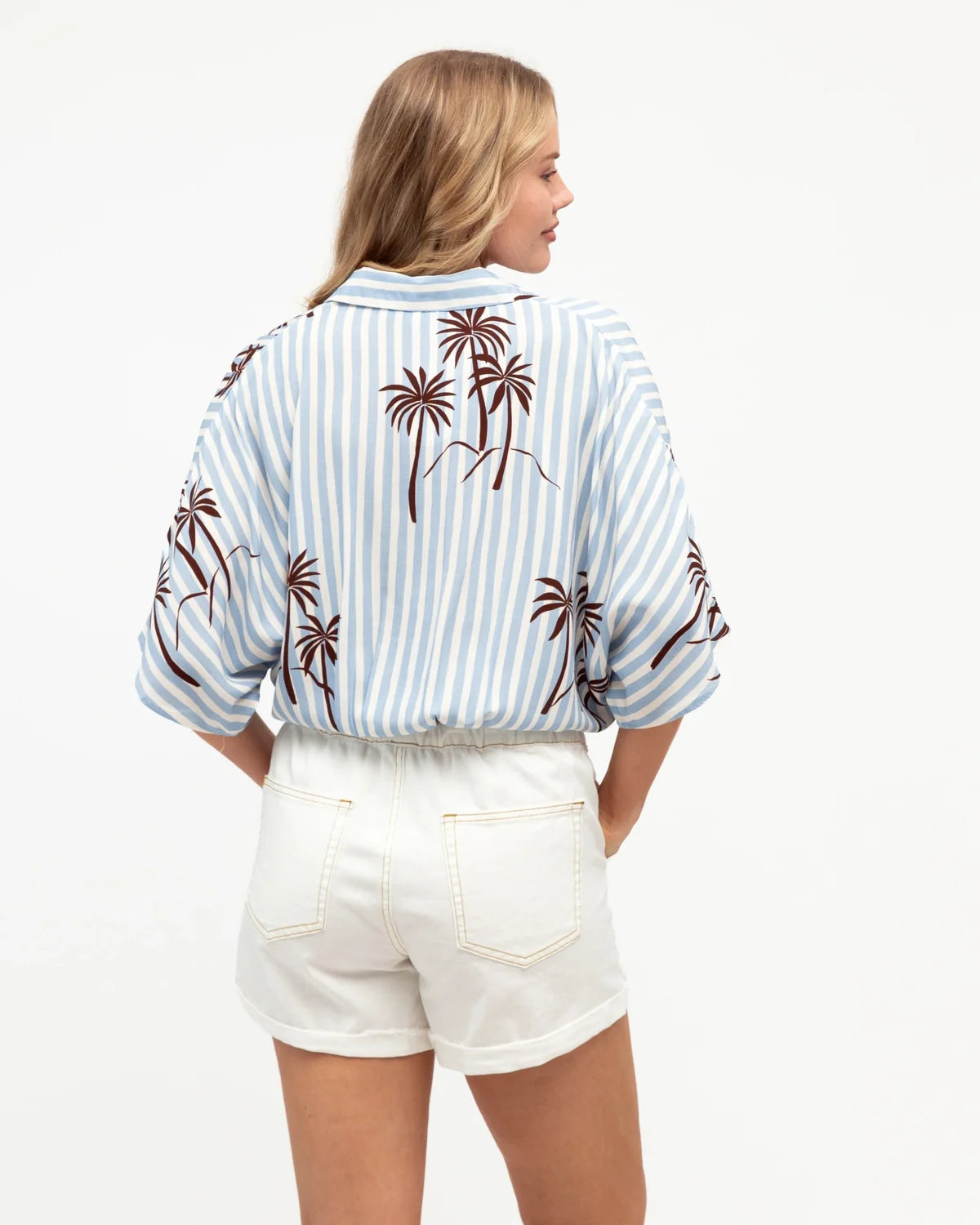Zara Stripe Tie-Front Shirt