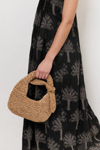 Bow Handle Mini Basket Bag -  2 colours
