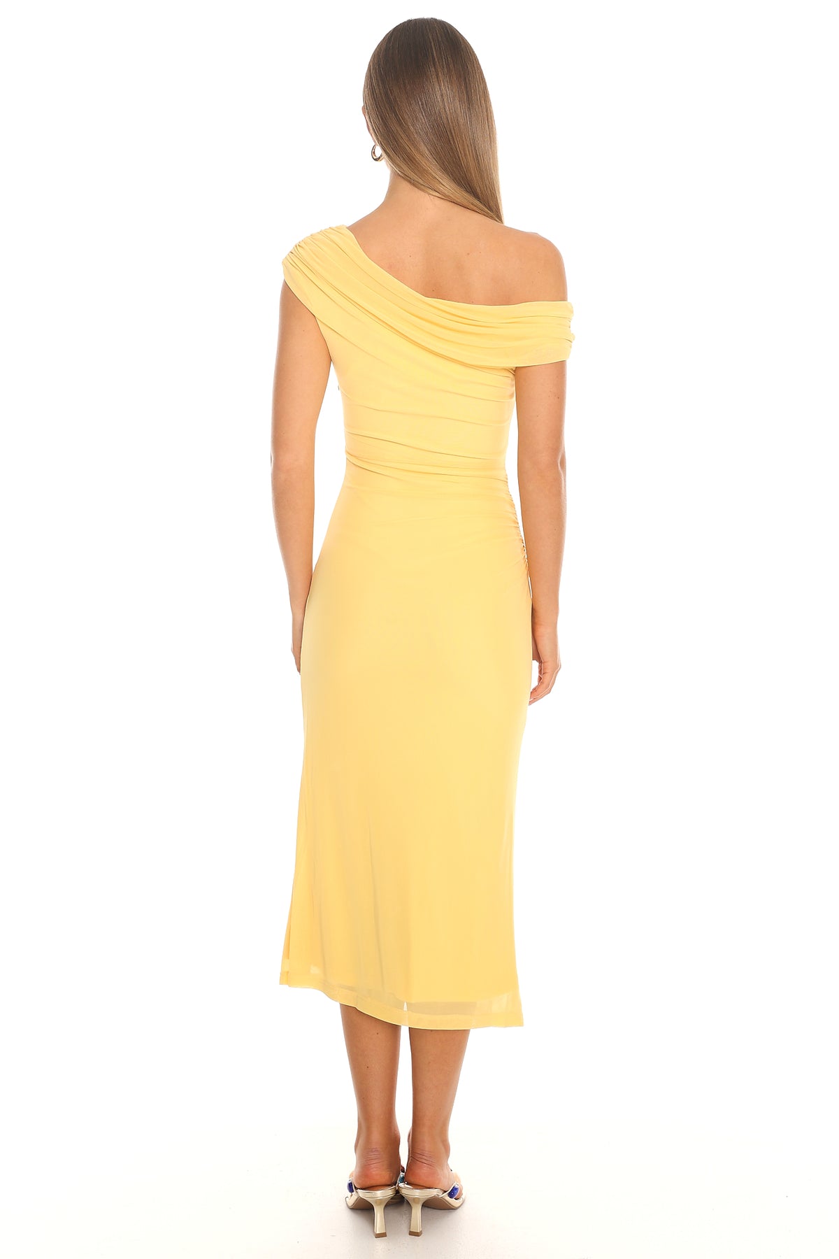 Aurelia Midi Dress - Golden Yellow