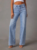 Sculpt Mid Wash Wide Leg Jeans