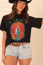Ibiza Mermaid Graphic Tee - Vintage Black