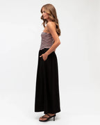 LUCIANA CONTRAST DRESS - Black & White