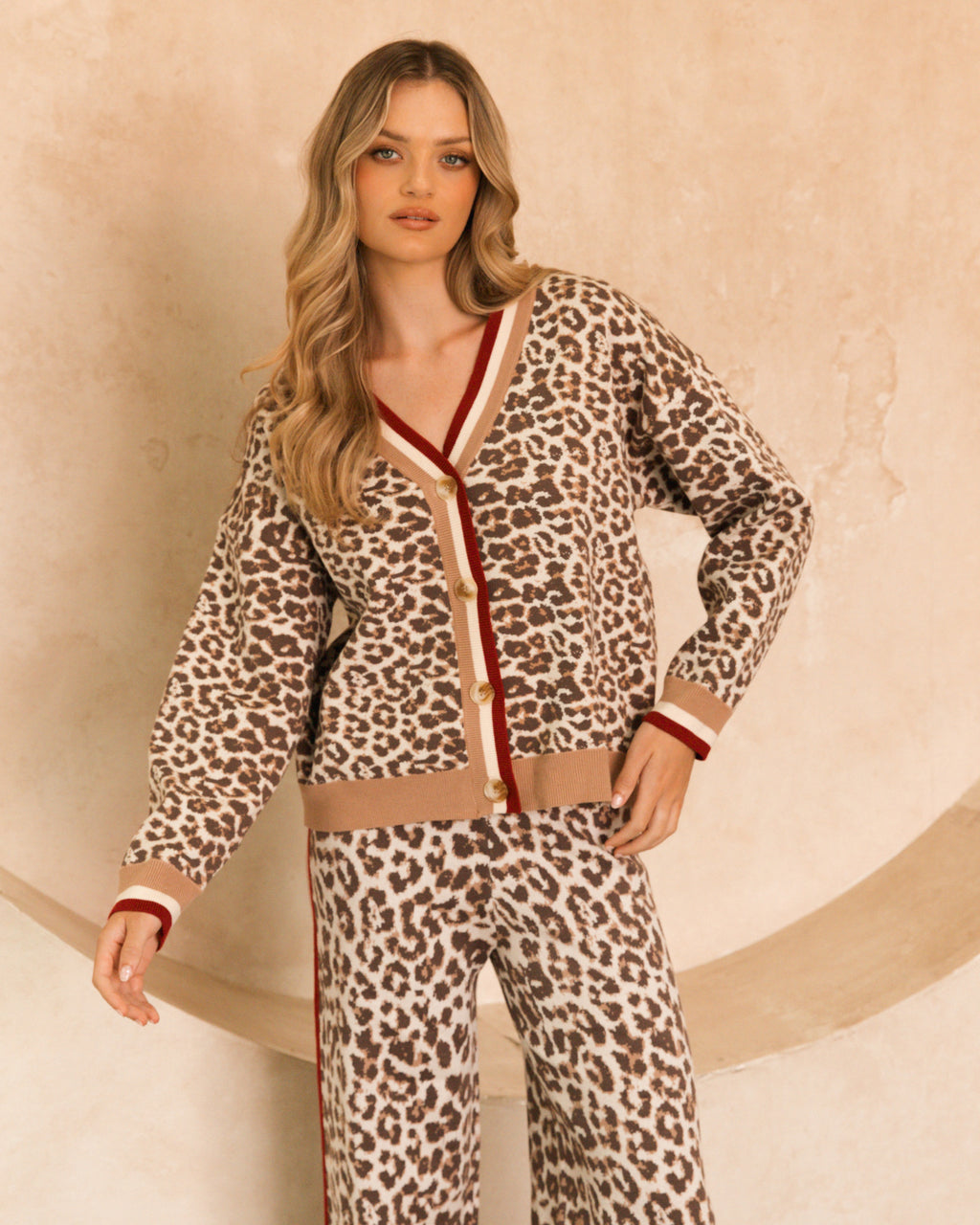 Savanna Chic Leopard Stripe Cardigan