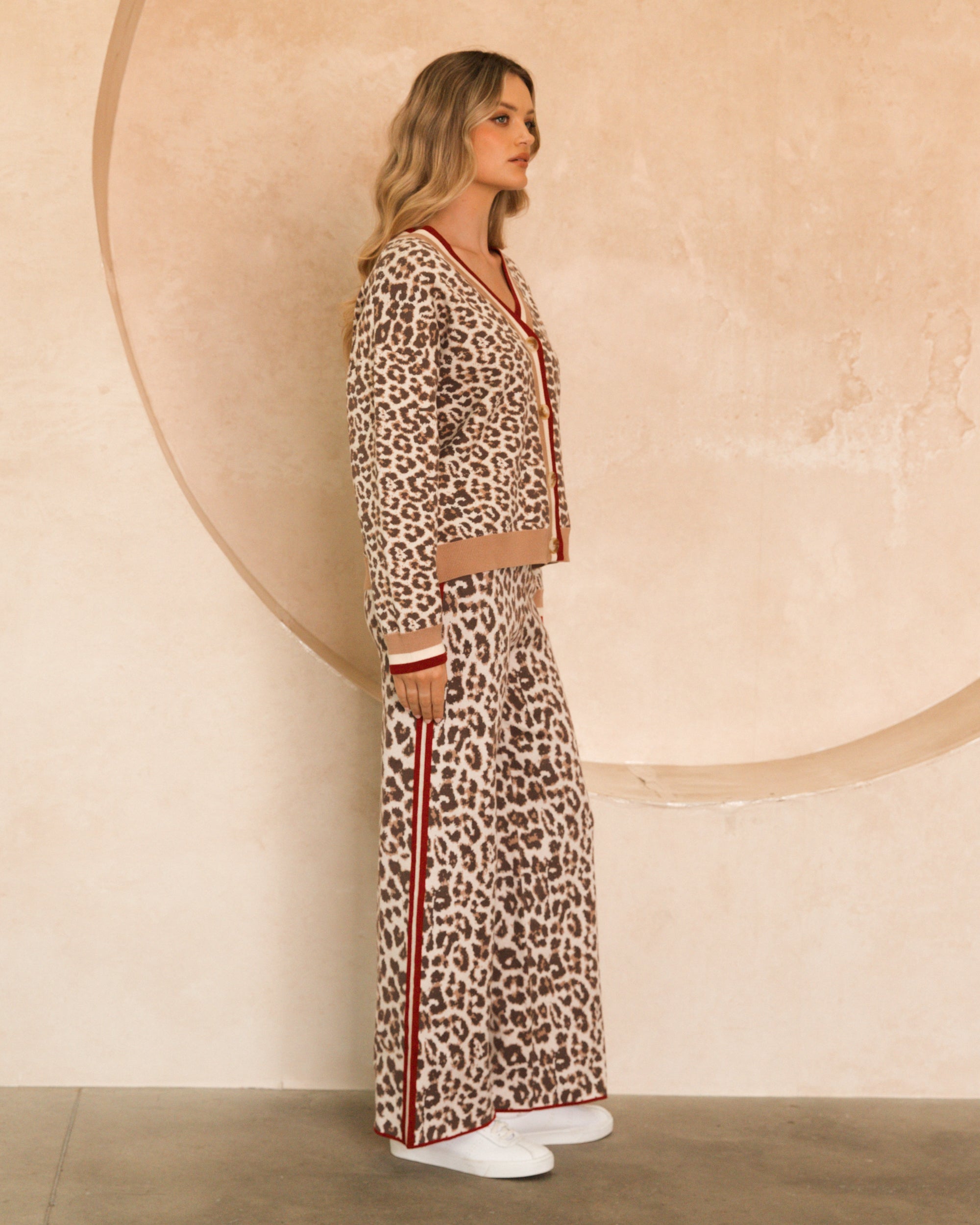 Savanna Chic Leopard Stripe Cardigan