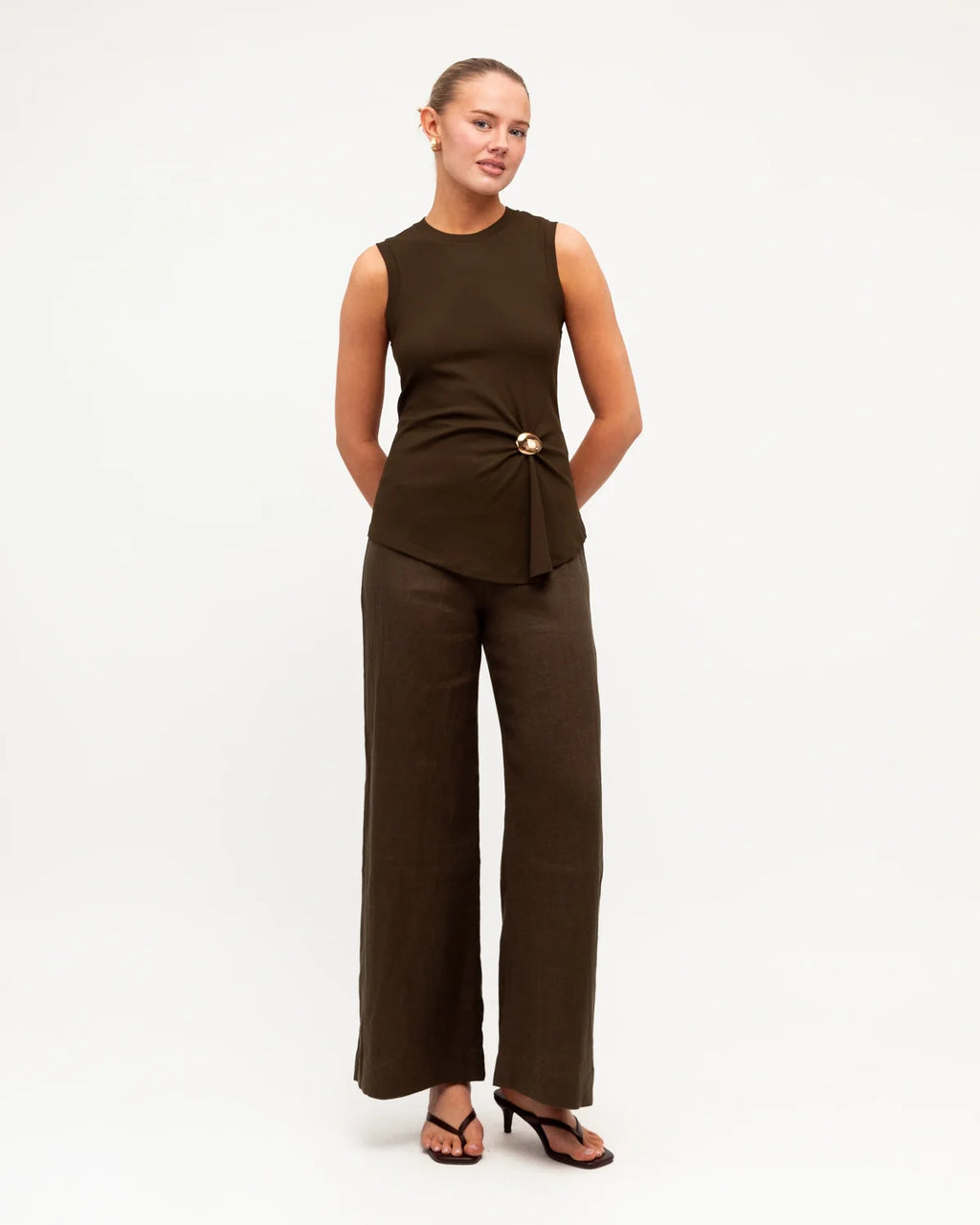 The Sloane Brooch Tank - Expresso