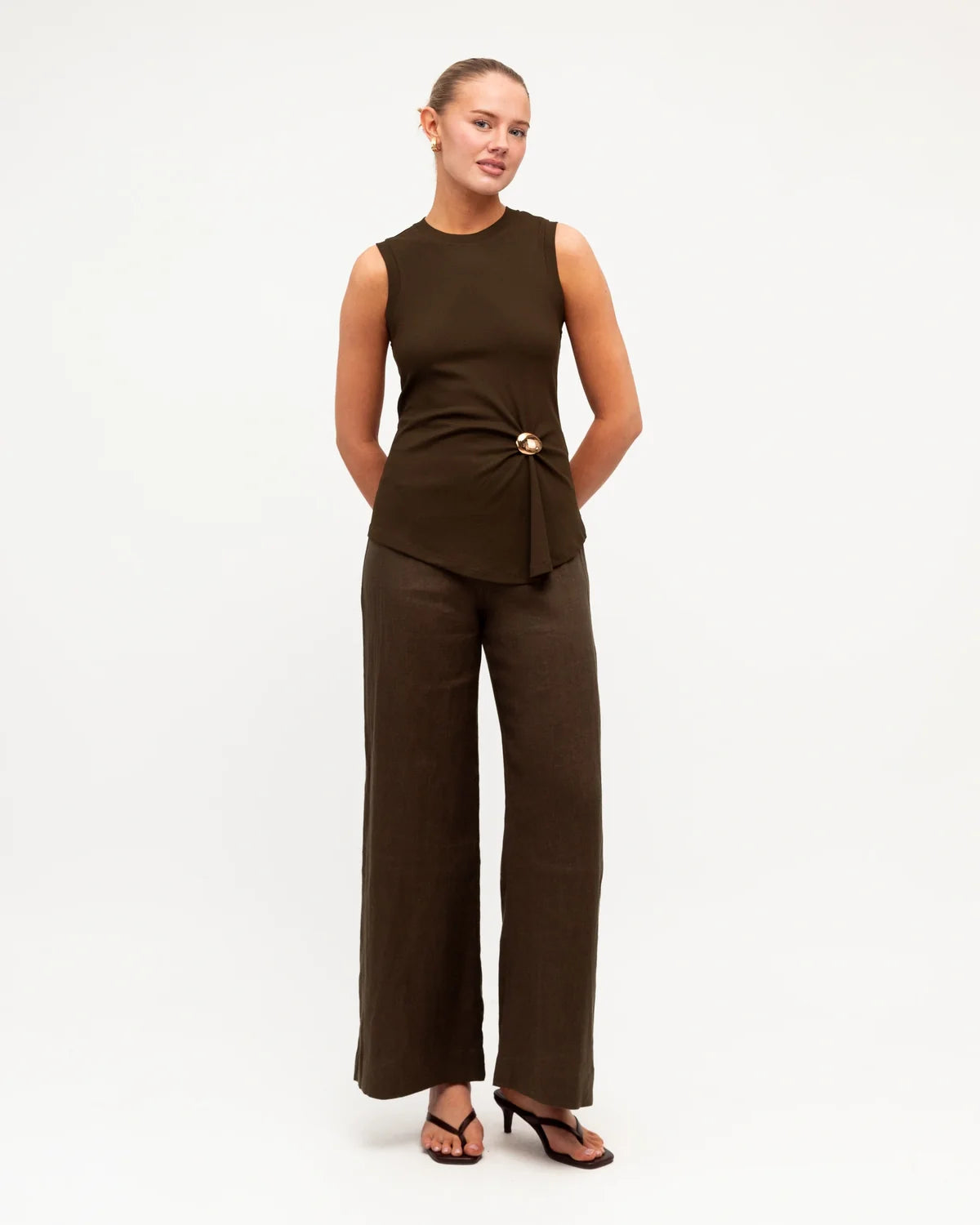 The Sloane Brooch Tank - Expresso