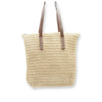 Woven Shoulder Tote Bag - Sand