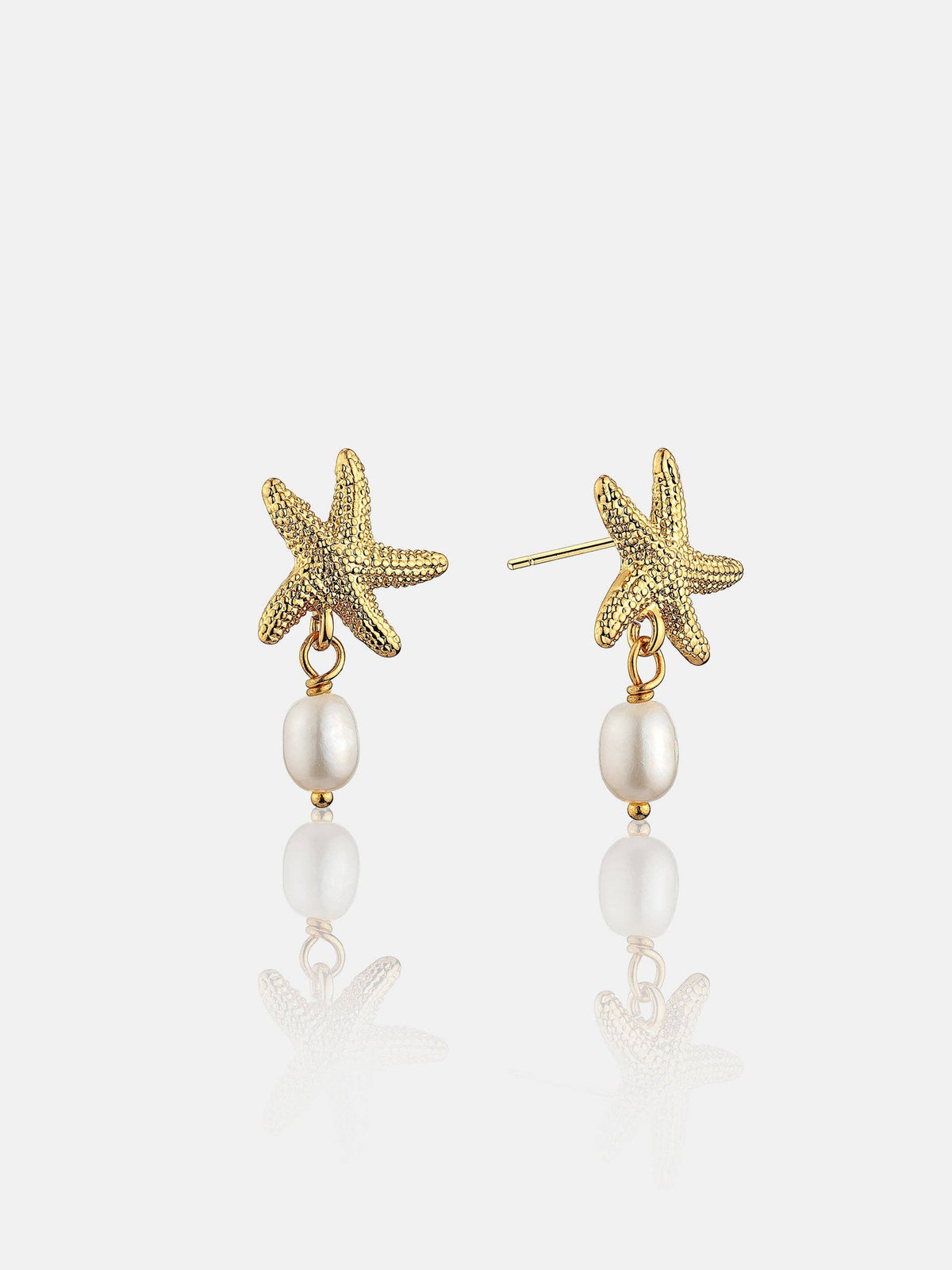 Starfish Pearl 18K Gold Plated Earrings