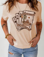 Ain't Goin' Down Til the Sun Comes Up Poker Card Graphic Tee