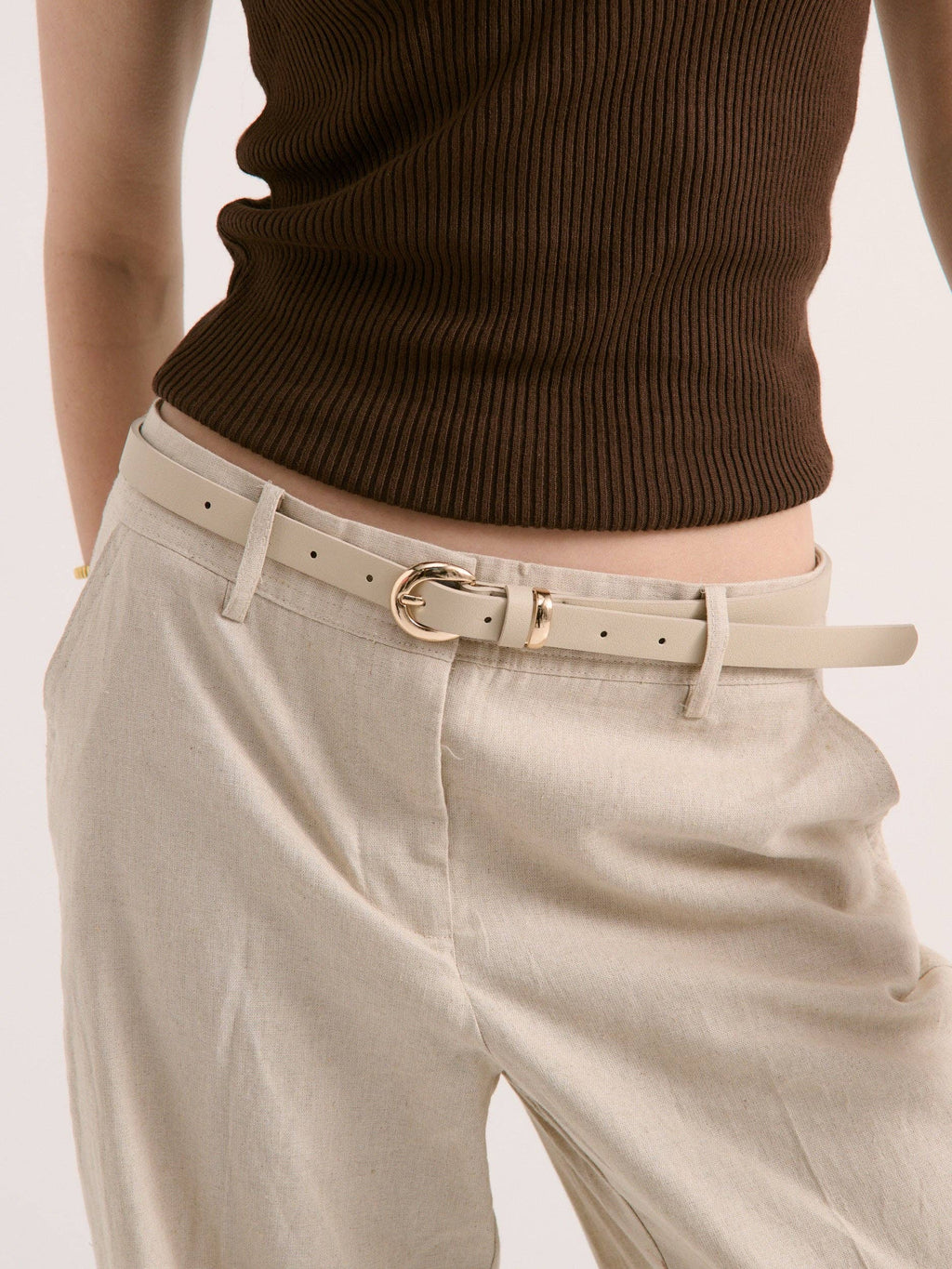 Paloma Thin Belt In Stone
