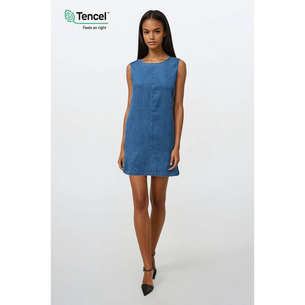 Evie Denim Mini Shift Dress