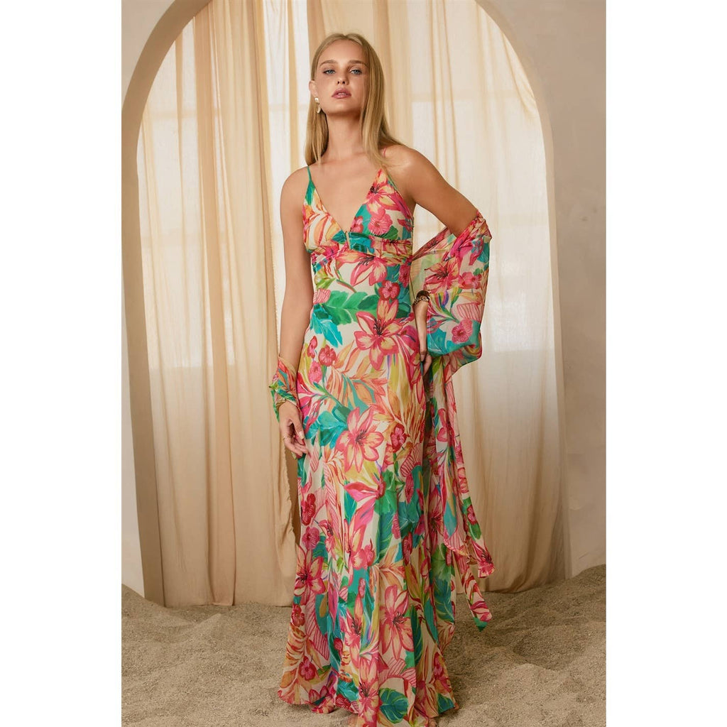 Maui Bloom Maxi Dress