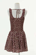 The Chrissy Mini Dress - chocolate and cream