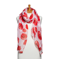 Poppy Scarf - White/Red