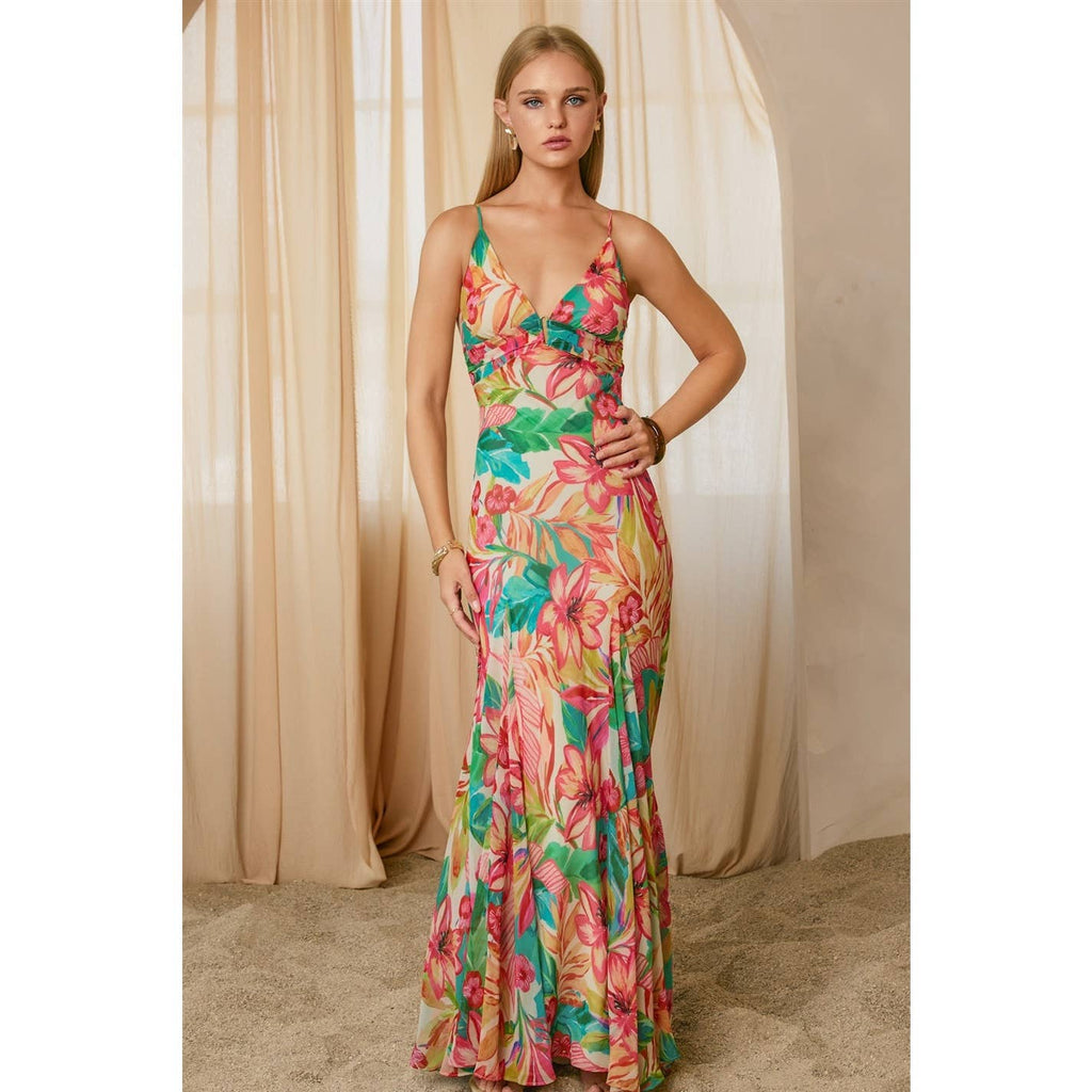 Maui Bloom Maxi Dress