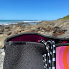 The Anywhere Tote Neoprene Bag - 2 Piece Set - Black & Pink