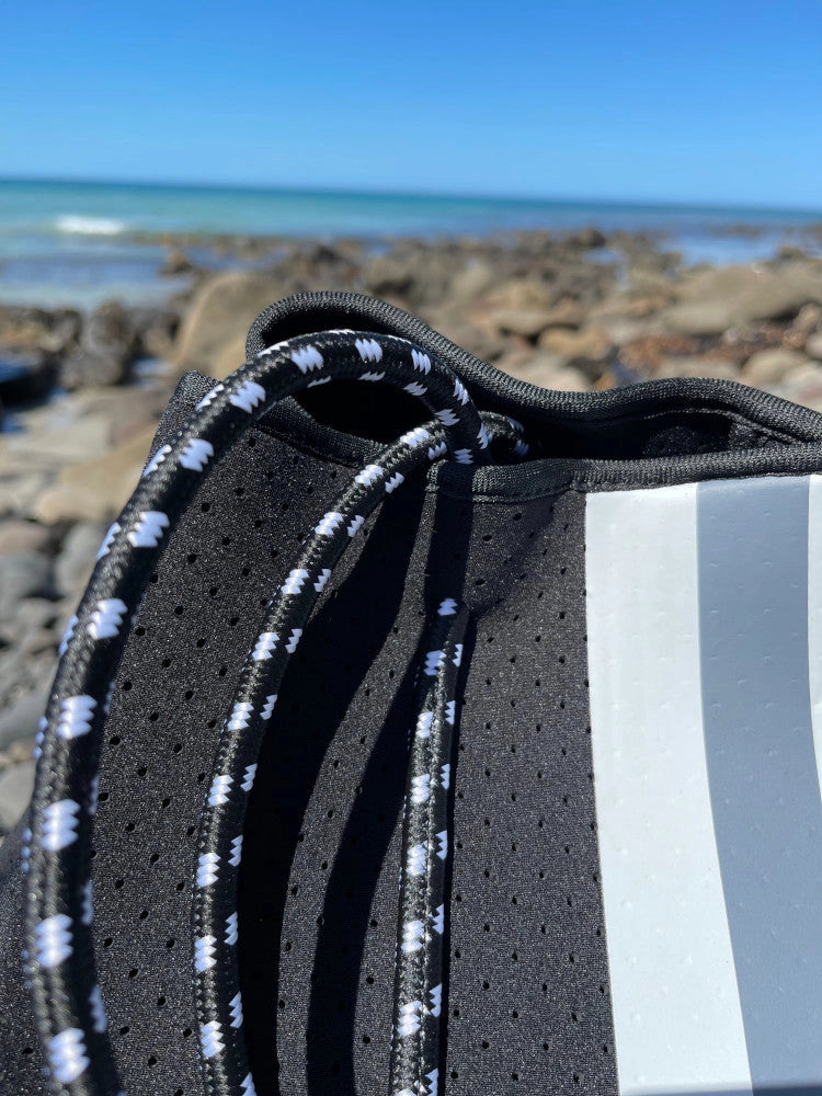 THE ANYWHERE TOTE Neoprene Bag - 2 Piece Set - Black & Grey