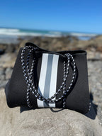 THE ANYWHERE TOTE Neoprene Bag - 2 Piece Set - Black & Grey