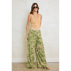 Tropical Daze Decorative Waist Wide Leg Pants
